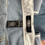 REWASH ‎ Blue Medium Was Denim Cropped Cutoff Overalls 100% Cotton Size 7 Photo 7