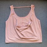 Koral Tank Top Size Small Oversized Boxy Baggy Pink Peach Orange Mesh EUC Photo 3