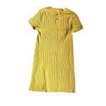 Abercrombie & Fitch Dress Yellow Rib Knit Size Medium Round Neck Photo 5