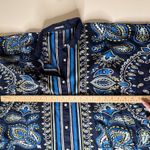 Lands' End  Paisley Button Front Tunic Kaftan Top Large Cotton Resort Cover‎ Up Photo 9