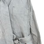 Everlane The Oxford Shirt Dress Striped White & Grey Button Down Size Small Photo 6