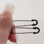 Black Safety Pin Earrings Photo 1