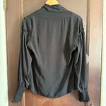 SCARLET DARKNESS | Black Victorian Style Steampunk Button down Blouse | Large Photo 4