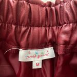 Burgundy Pleather Shorts Red Size M Photo 2