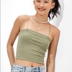 American Eagle NWT  Size XXL Cropped Bungee Strap Cami Green Photo 0