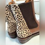Vintage Havana  Brown Ankle Boots with Animal Print Accent Photo 3
