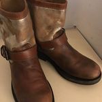 Ash women chestnut brown distressed leather biker harness boots Size 7.5 Photo 5