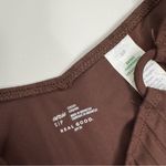 Aerie NEW Wide Rib Low Rise Ring Cheeky Bikini Bottom Canyon Sun Brown Sz Small Photo 5