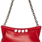 Alexander McQueen The Small Peak Leather Shoulder Bag, brand new Red,$3600 Photo 0