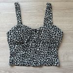 Lipsy London animal print cheetah corset crop top Black Size 6 Photo 0