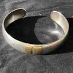 22 kt gold silver Lisa Ceccorulli Vintage Cuff Bracelet Brutalist Minimalist Photo 9