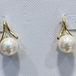 NWT Argento Vivo Sterling Silver Pearl Earrings Gold Photo 4
