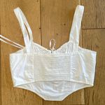 Garage  White Cropped Corset Top Photo 1