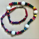 Bright colorful beaded necklace Photo 0