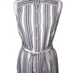 Foxcroft Stripe Non-Iron Cotton Sleeveless Maxi Shirtdress 6 EUC Photo 6