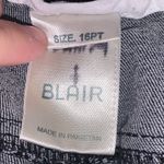 Blair  Women's Casual Comfortable Pants Size 16PT Stretch Black Elastic Waist Photo 5