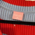 Ban.Do Slouchy Striped Red and Blue Cardigan Photo 3