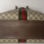 Gucci GG Supreme Monogram Web Medium Ophidia Tote Bag Brown. Photo 6