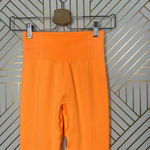 Gymshark Seamless Ribbed Side Leggings Neon Orange Size Small Photo 5