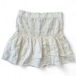 Madewell Smocked Pull On Gauze Tiered Mini Skirt Lighthouse Ivory Photo 2
