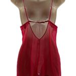 Victoria's Secret Vintage  Babydoll Punch Red Sheer Sleeveless Lace Lingerie M Photo 4