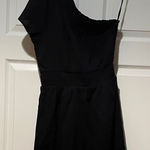 Aerie Black One-Shoulder Dress Photo 0