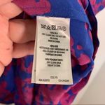 Pippa Shell Blouse Blue Pink Geometric Floral Silk Size 0 Photo 8