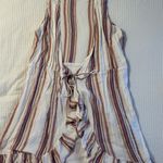 Rails  Madison Ruffle Tie Wrap Mini Dress Jewel Stripe Metallic Size Large Photo 0