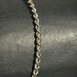 Women’s vintage dainty double wire twisted silver bangle bracelet‎ one size Photo 1