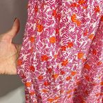 J.Crew  Tiered Ruffle Midi Dress 6 Pink White Orange Photo 7