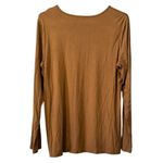 Chico's By Size 1 Long Sleeve Brown Rayon/Spandex Stretch Shirt Loungewear City Photo 1