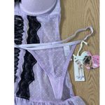 Playboy New Women’s Vintage Lacey Lingerie Dress With Garters & Thong Set Medium Photo 5