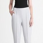 Banana Republic Scuba Knit Commuter Slim Pleated Pants In Silver Grey Photo 0