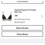 Topshop zigzag design band black bikini top Photo 5