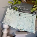 Vanilla Star Jeans Denim Shorts Crochet Lace Low Rise Boody Cutoffs Vanilla Star Womens 3 Photo 4