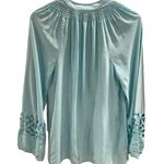 Lilly Pulitzer  100% Silk Elsa Poolside Blue Shirt Photo 6