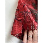 Chico's  Red Floral Women's Top 2 L Large Photo 6