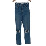 Abercrombie & Fitch 90s Straight Ultra High Rise Distressed Jeans Size 25 Photo 1