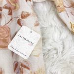 Free People INTIMATELY Cream Floral Print Bell Sleeve Bodysuit Bohemian Small Photo 9