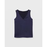 Club Monaco Silk V-Neck Tank Top Cami Large Navy Blue Quiet Luxury Capsule Chic Photo 2