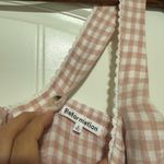 Reformation  Tagliatelle Pink Gingham Linen Dress Photo 3