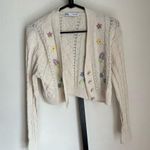 ZARA Cream Floral Embroidered Cardigan Cottagecore Grandmacore Photo 0