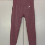 Gymshark high rise athletic leggings pink white logo stretch gym workout active Photo 0