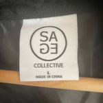 Sage NWT Collective Sherpa 1/4 Zip Pullover in Black Size Large Photo 2