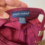 Simply Southern  Dog‎ Patch Burgundy Corduroy Baseball Cap NWT Photo 2