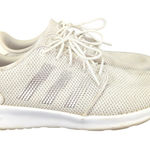 Adidas  QT Racer Cloudfoam EE8088 Off-white with Silver Stripes Women's Size‎ 8 Photo 0