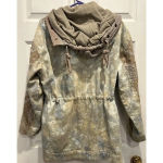 Free People Parka/Anorak Tie Dye Hooded Cowl Neck Embroidered XS Jacket Photo 8