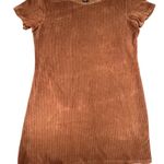 Vtg Womens Large Brown Corduroy Short Sleeve T Photo 0