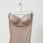 Spanx [] Beige Suit Your Fancy Strapless Cupped Mid Thigh Bodysuit Shapewear XL Photo 4