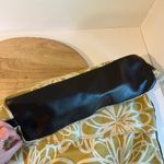 Large Yellow Retro Floral Beach Summer Brown Vegan Leather Trim Tote Bag Photo 4